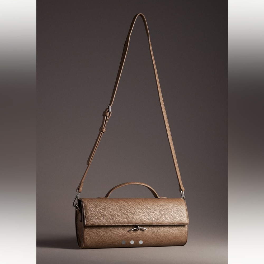 NWT Anthropologie Pebbled East West Handbag